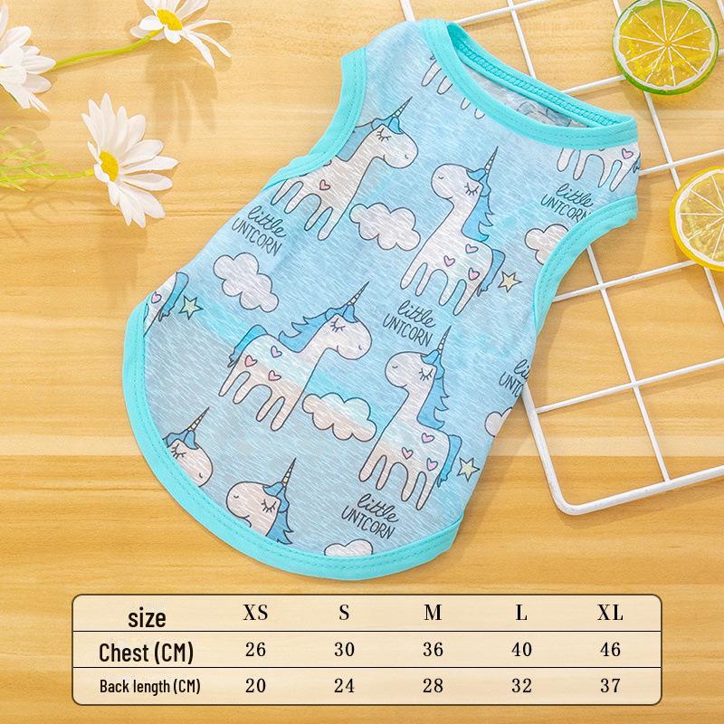 Летний жилет для питомцев: Легкая солнцезащитная рубашка для маленьких собак и кошек, идеально подходит для весны и лета.