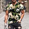 Cartoon Panda Animal Graphic Kids Adult Labubu Printed T-shirt Summer Casual Men's Clothing Loose Boy Short Sleeve Tees Top