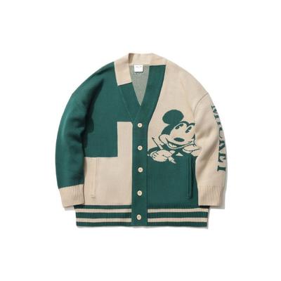 Свитер унисекс с рисунком Микки Мауса Li Ning X Disney, цвет синий-еловый-зеленый AMBR006-1