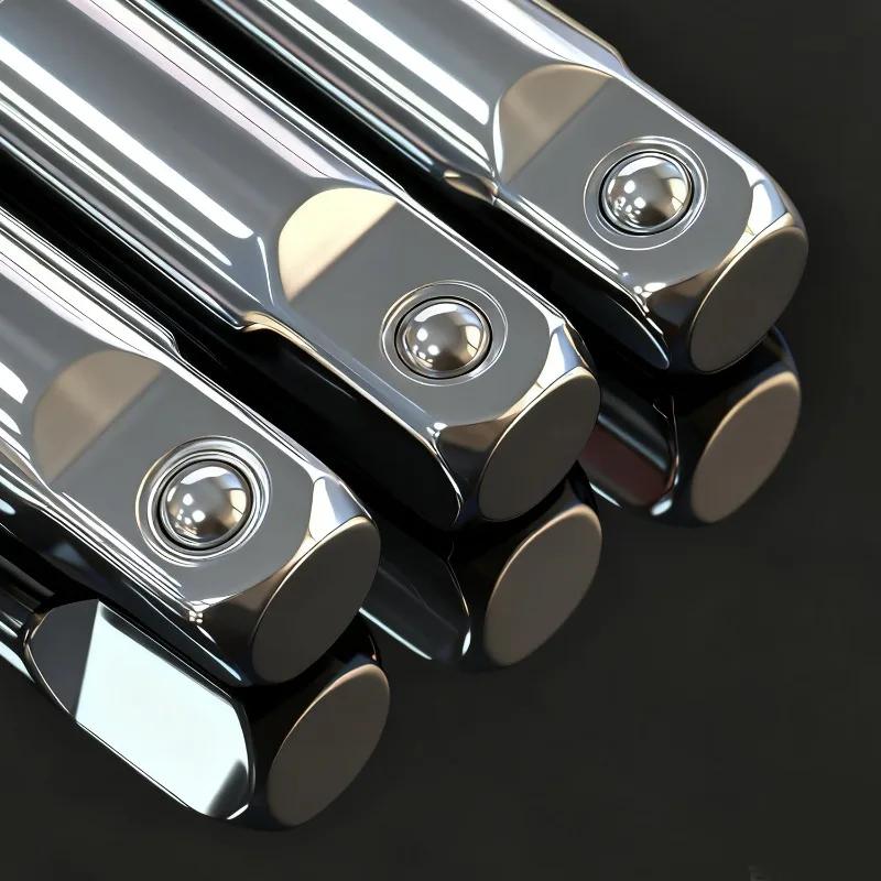 1/4“ Socket Ratchet Extension Bar Hand Tools Chrome Plated Steel Socket Ratchet Extension Bar 3pcs Car Tire Repair Hand Tools