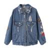 Spring Auturnn Denim Jackets Women Casual Jeans Bomber Jacket Long Sleeve Denim Coat Plus Size