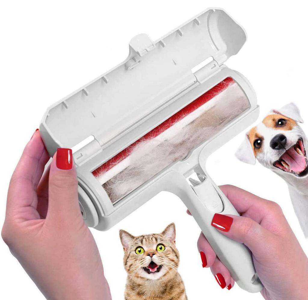 1PC Pet Hair Remover Roller Dog Cat Fur Remover with Self-Cleaning Base - Efficient Animal Hair Removal Tool - Perfect for Furni