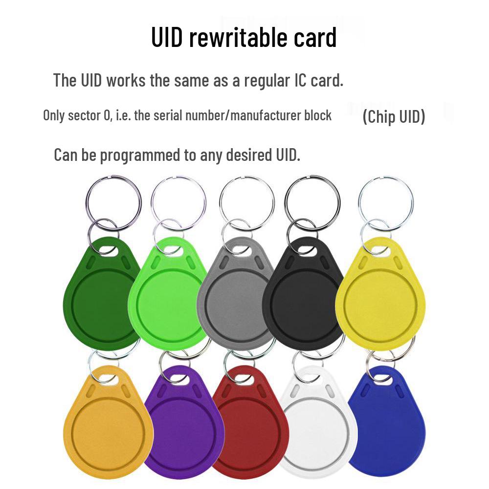 Перезаписываемый 13,56 МГц UID брелок карта доступа для лифта