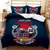 Rugby Sports Duvet Cover Set, American Football Bedding Set Queen Football Sports Themed Comforter Cover Polyester Quilt Cover