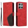 For Motorola Moto G56 5G Leather Phone Case Stand Wallet with Bi-colour Splicing Design