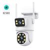 Icsee Super See 6MP Двухобъективная HD Беспроводная PTZ Камера с Ночным Видением и Двойным Экраном Full Color