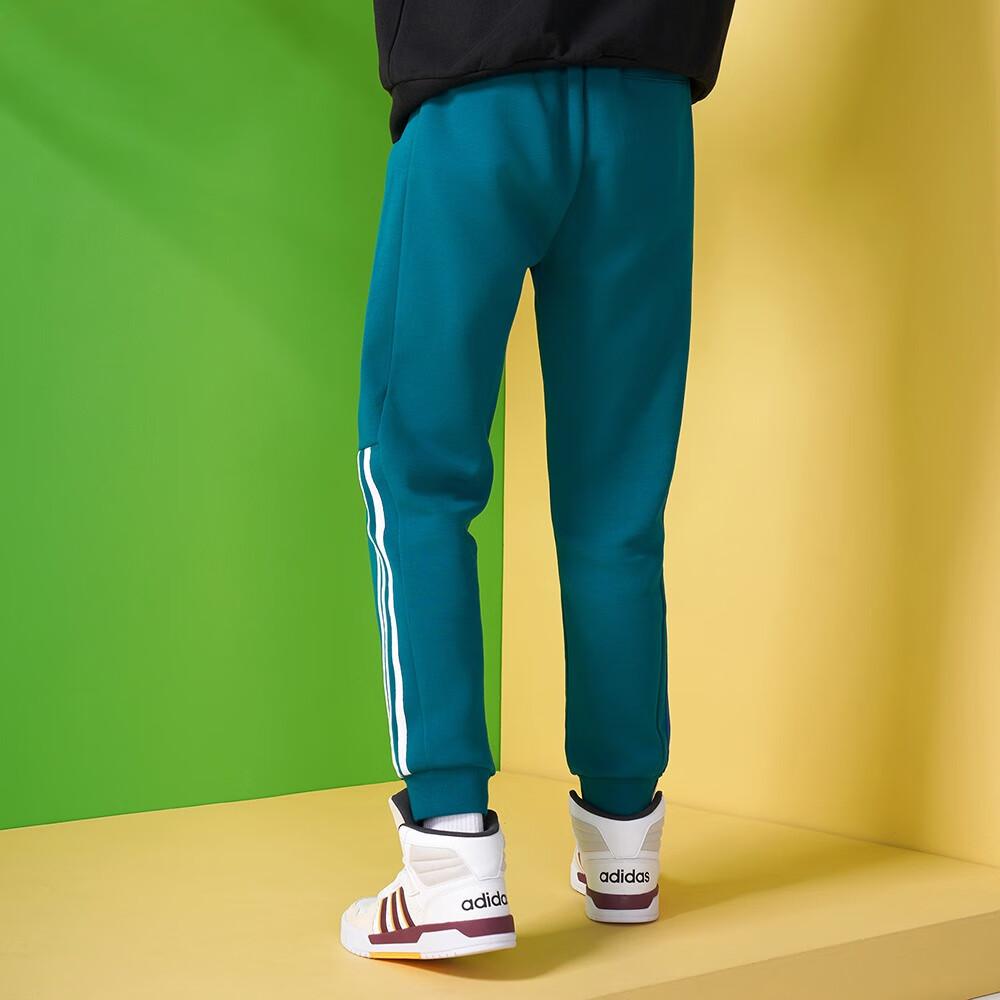 Adidas Neo Knit однотонные полосатые джоггеры с манжетами, мужские штаны, бирюзовые, зеленые HC9668
