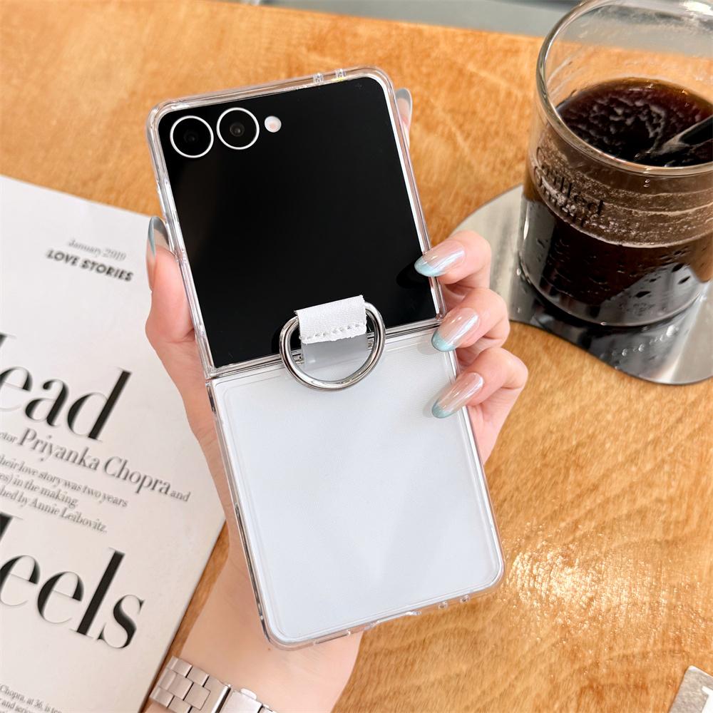 Мягкий силиконовый чехол-бампер с кольцом для Samsung Galaxy Z Flip 7 6 5 4 Flip5 Flip6 Flip7 FE Защитная крышка со всех сторон для шарнира