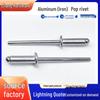 Aluminum & Iron Open Type Blind Pop Rivets with Flat Round Head