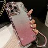 For iPhone 16 Pro Max Luxury Flash Diamond Chain Plating Frame Phone Case For iPhone 11 12 13 14 15 Plus Lens Protective Cover