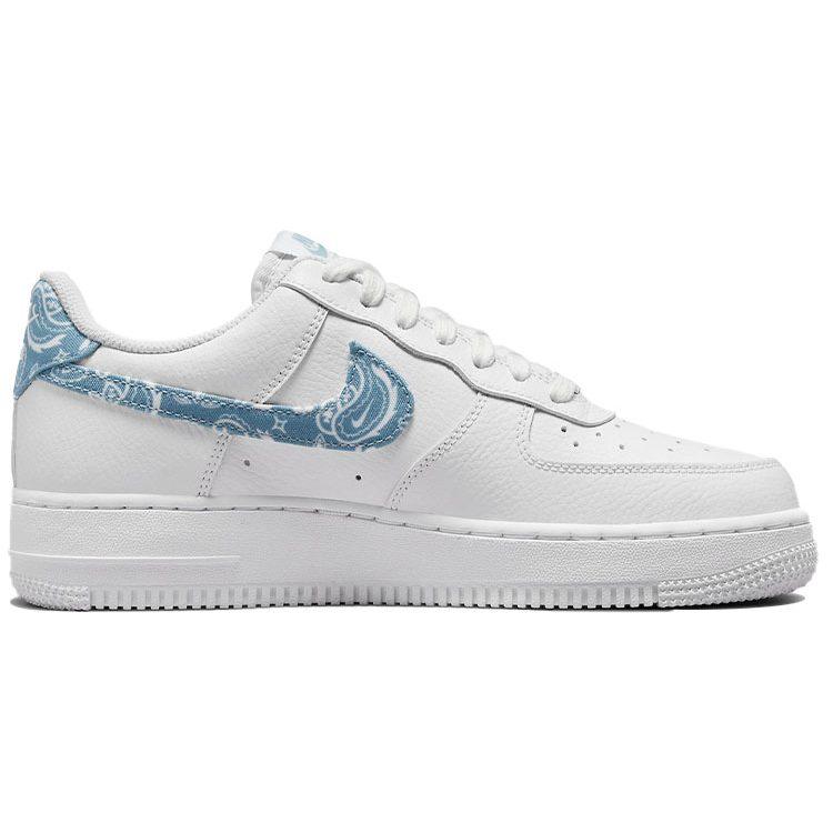 Nike Air Force 1 Low Essential 'Paisley Low top Skateboard Shoes Women's White Blue DH4406-100