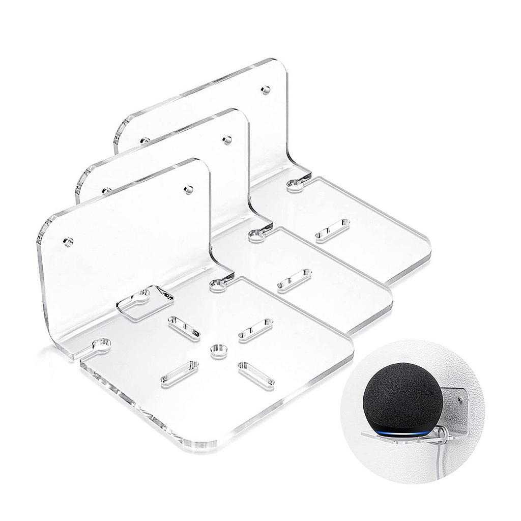 3 шт. Акриловая настенная полка Универсальные самоклеящиеся полки для монитора, камер, динамиков Маленькая плавающая полка для спальни, гостиной