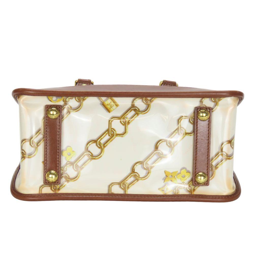 Used LOUIS VUITTON Tote Bag Hippopotamus Monogram Charm M95157 leather/Plastics Bron Brown Chain