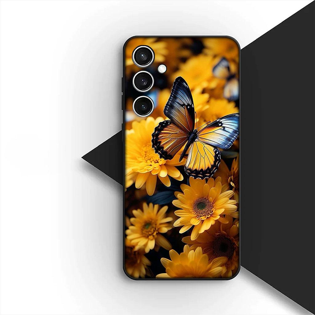Phone Cover for Motorola Moto Edge 70 60 Fusion NEO Pro G Stylus G56 G96 G04 G05 20 Case Sunflower Yellow Flower Butterfly