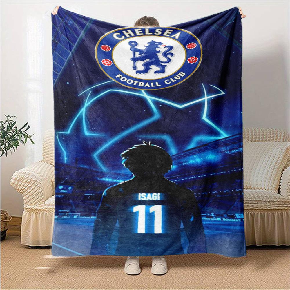 Chelsea Fc Football Player Blanket Soft Warm Cozy Suitable for Office Chair Sofa Bed Four Seasons Multipurpose Modern