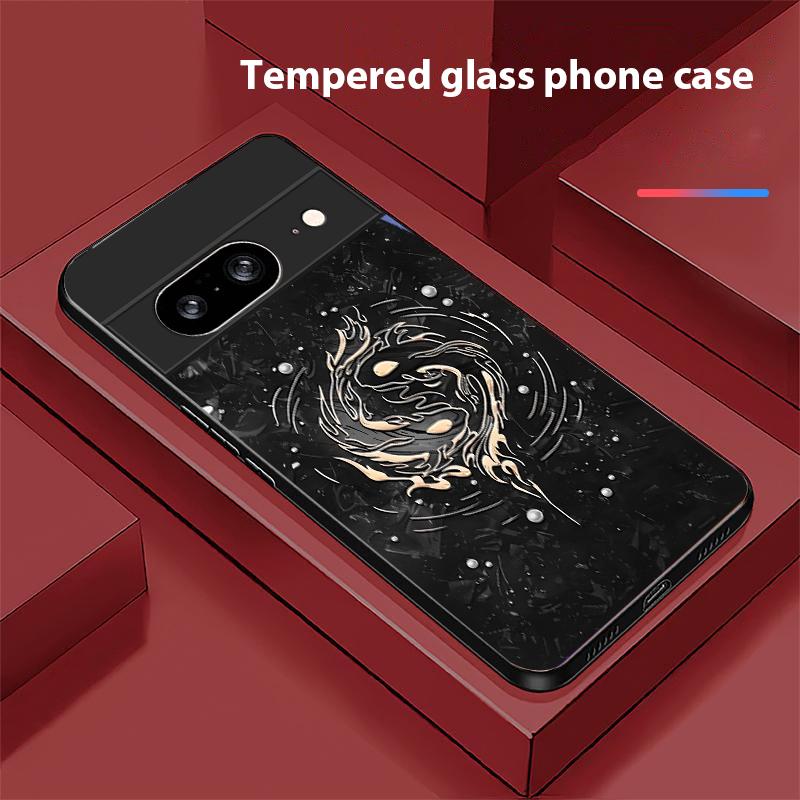 Искусство эстетики Для Google Pixel 10 Pro XL Pixel 8 7 9 10 Pixel 9 Pro XL Pixel 8a 7a Pixel 7 Pro Черный стеклянный чехол для телефона