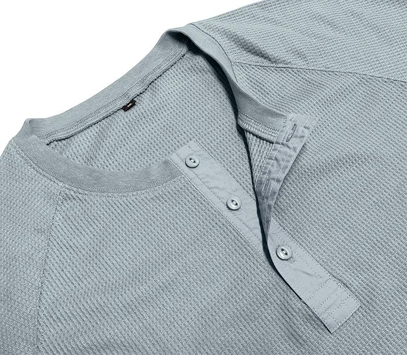 Летняя мужская рубашка Хенли, модная мужская футболка с коротким рукавом, тренд, универсальные повседневные топы с коротким рукавом