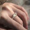 Дизайнерские модные кольца-цветы из цитрина для женщин, легкая роскошь, высокое качество, серебряное кольцо, для вечеринки, свадьбы, тонкое