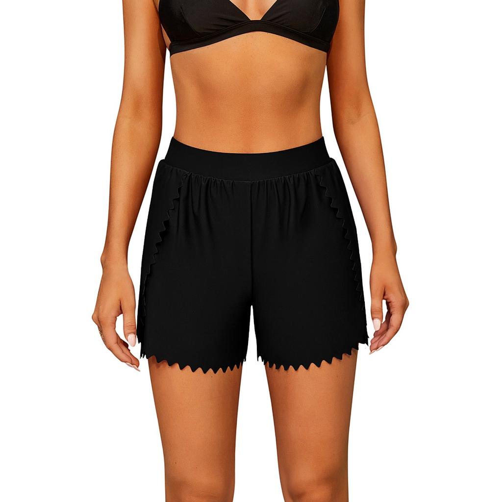 CHARMLEAKS Женские спортивные плавки, женские шорты бикини для мальчиков, узкие шорты для плавания с изогнутыми краями, купальник снизу