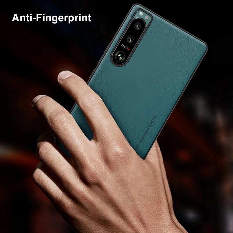 Роскошный чехол из искусственной кожи для телефона Sony Xperia 1 5 III, задняя крышка, матовый силиконовый противоударный защитный чехол для Sony Xperia5 III