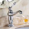 Basin Faucets Chrome Bathroom Faucet Ceramic Base Single Hole Brass Basin Sink Faucet Single Handle Water Mixer Taps Crane M-16
