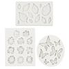 Yousheng 3Pcs Flower Leaf Butterfly Silicone Mold for Cake Decorating DIY Chocolate Candy Fondant Craft Baking Mold Flexible Easy Release Jelly