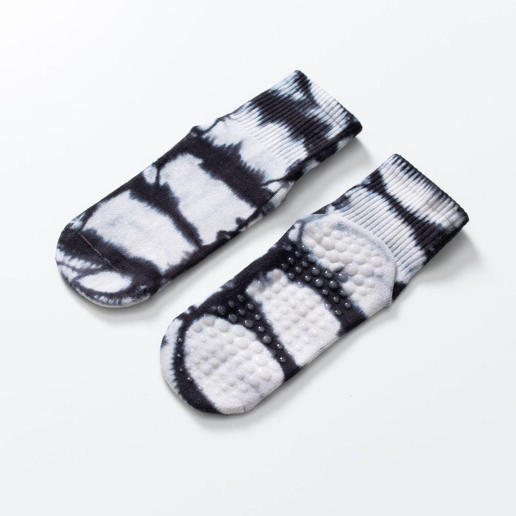 Женские нескользящие махровые носки для йоги с принтом тай-дай — теплые, впитывающие пот, всесезонный спортивный дизайн