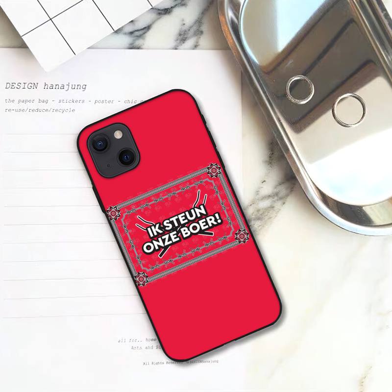 Чехол для телефона No Farmers No Food Trots Op De Boer для iPhone 11 12 Mini 13 14 Pro XS Max X 8 7 6s Plus 5 SE XR Shell