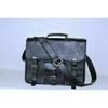 Black Handmade Goat Leather Men's Office Laptop Messenger Shoulder Satchel Bag