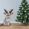 Soft Cat Antlers Headband Elastic Pet Christmas Headwear Pet Reindeer Cap  Cosplay Party