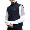 Fila Серия Гольф Принт букв Воротник-стойка Спортивный хлопковый жилет Мужские жилеты Легендарный синий A11M415903F-NV