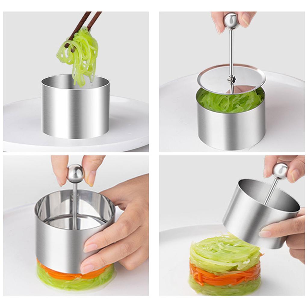 Форма для риса из нержавеющей стали Формы для холодных блюд Формы для тирамису Удобный инструмент для формирования торта Практичные пищевые кольца Штамп