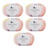 5 Balls of Raw Wool Yarn, Cashmere Baby Print, Medium Weight, 40g (116m), 50% Acrylic, 50% Nylon, Microfiber, 101. Pink