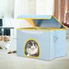 Cat Air Conditioning House Dog Ice House Summer Cooling Kitten House Foldable Puppy Ice Bed Nest Indoor Outdoor Pet Supplies