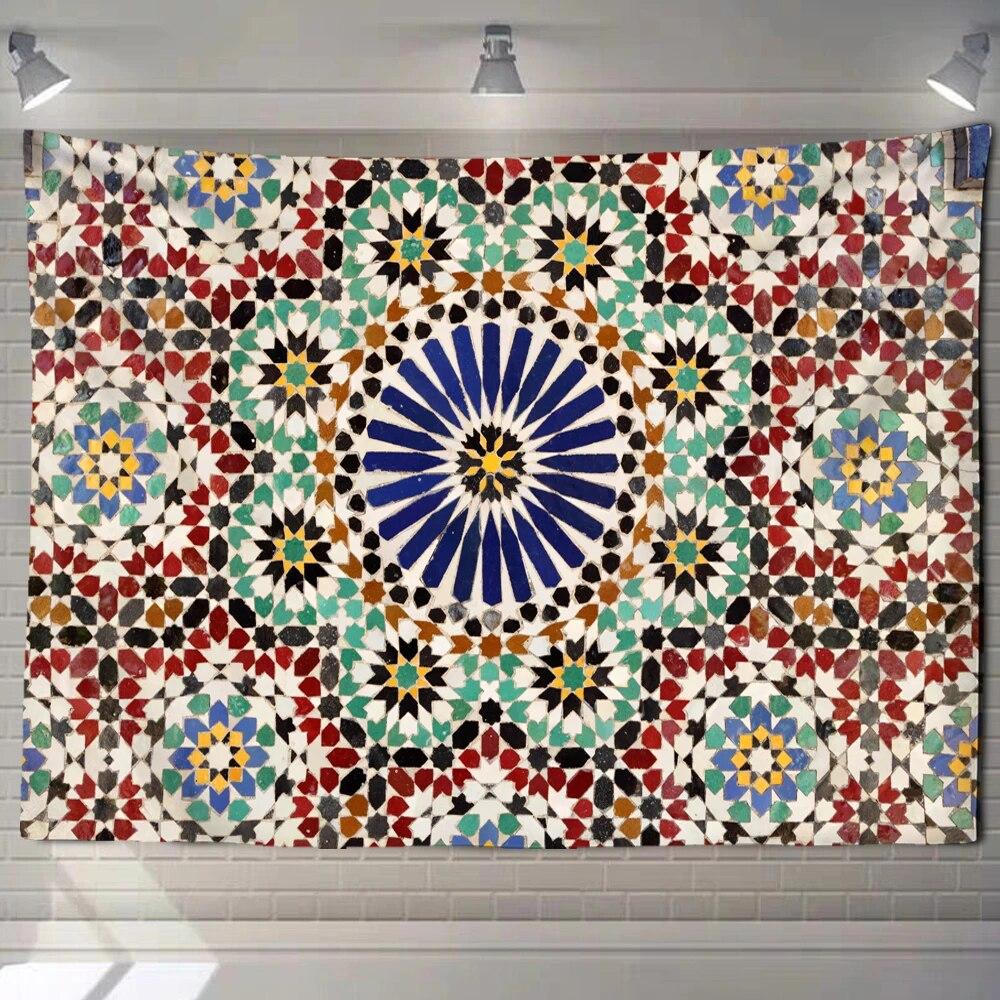 Mandala Tapestry Wall Hanging Psychedelic Bohemian Yoga Shawl Cushion Mattress Room Home Decoration Hanging Cloth