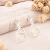 Genuine White Selenite Gemstone 925 Sterling Silver Drop Dangle Earrings 1.68" CE-15-42