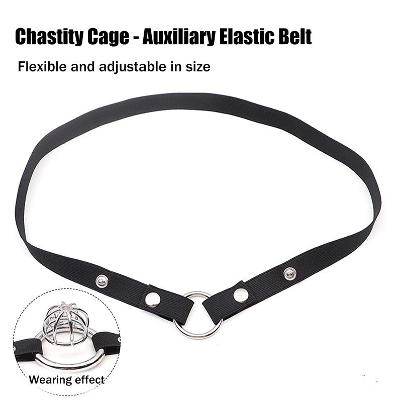 [E]1Set Anti-Off Male Chastity Cage Device Auxiliary Belt Adjustable Rope-Three Way Widen Elastic Band Sex Toy Underwear For Men