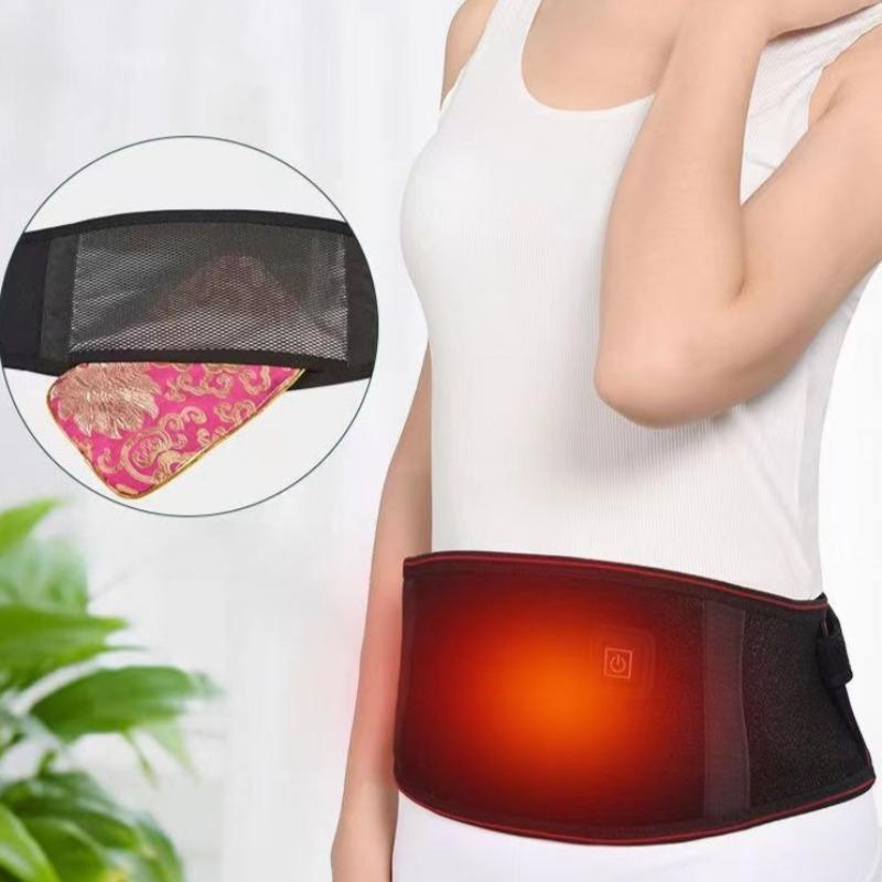 1Pc Electric Heated Waist Support Brace Pain Relief Lumbar Heating Pad Usb Charging Magnetic Therapy Back Waist Massage Band
