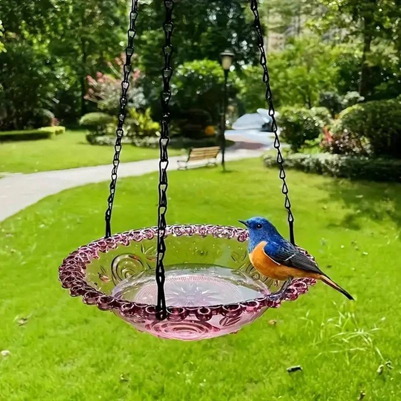 Pet Bird Outdoor Garden Hanging Bird Bath Bird Feeder