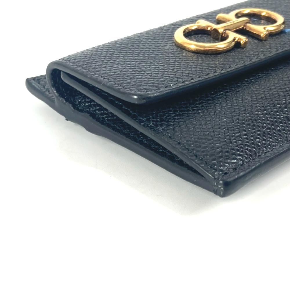 Salvatore Ferragamo Wallet Pouch Gancini logo card coin purse Card Case