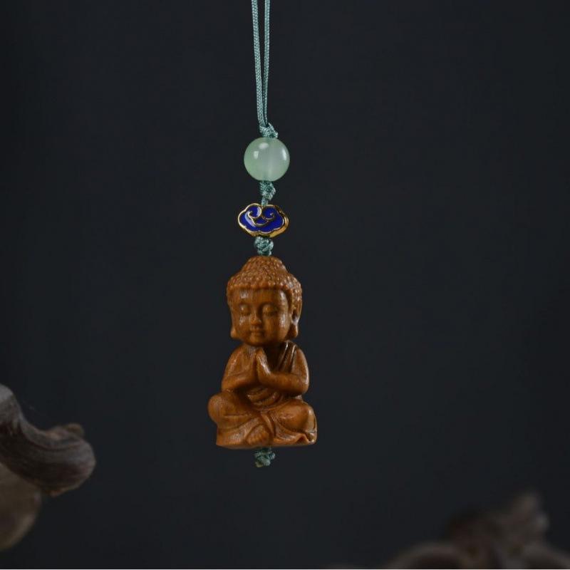 Twelve Zodiac Animal Charms Green Sandalwood Set: Rat, Ox, Tiger, Rabbit, Dragon, Snake, Horse, Sheep, Monkey, Rooster, Dog, Pig.