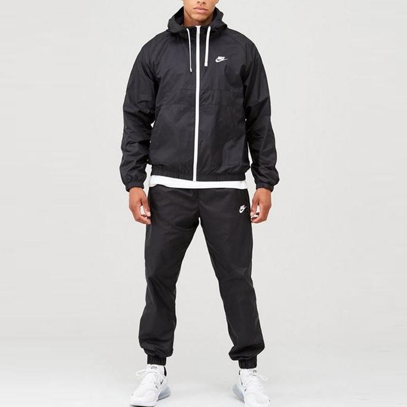 Nike Embroidered Logo Solid Sportswear Set Men Sportswear Black BV3025-010