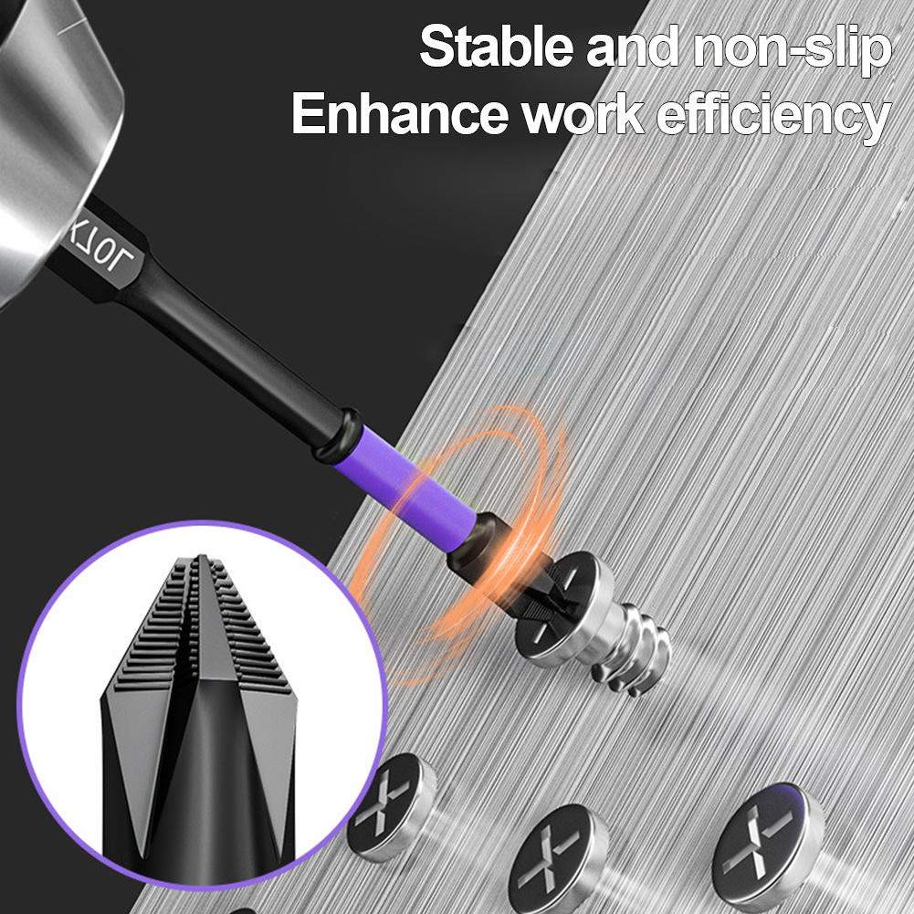 D1 Magnetic Batch Head PH2 Cross Screwdriver Set High Hardness Non-Slip Impact Drill Bit 25/50/65/70/90mm Anti-shock Screwdriver