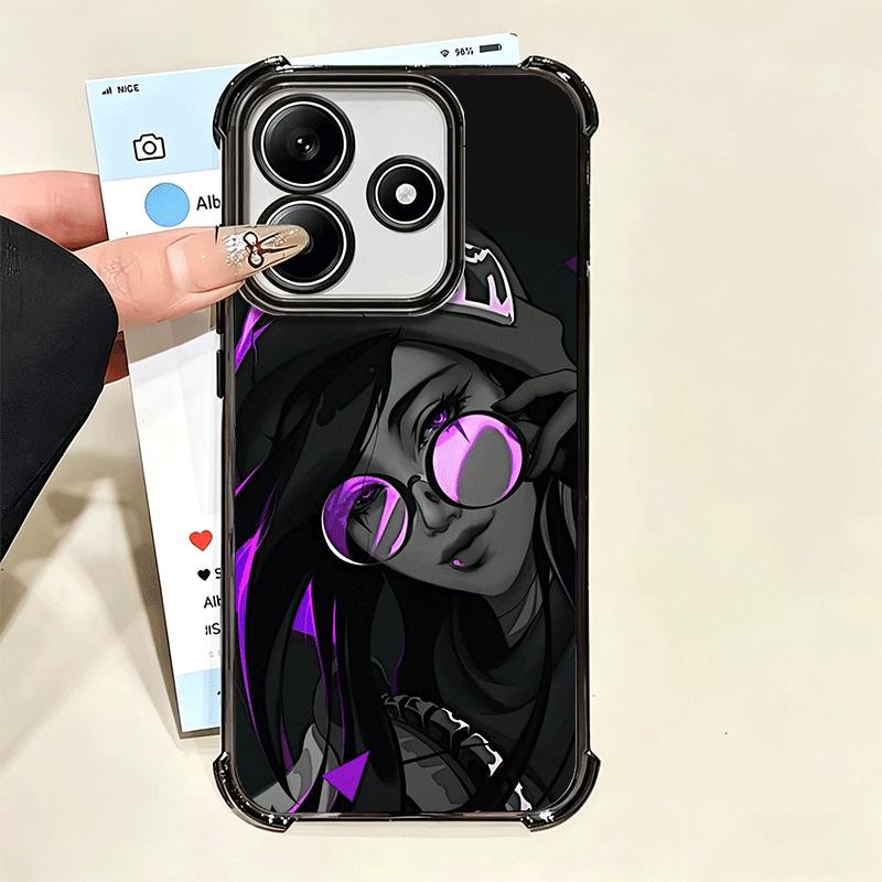 Черный Крутой Мягкий Чехол Для Телефона V-Valorant Game Для Xiaomi Poco X7 X8 Pro Max X6 X5 X3 F8 Ultra F7 M8 M7 M5S Redmi 15C 15A 15 14C 13C