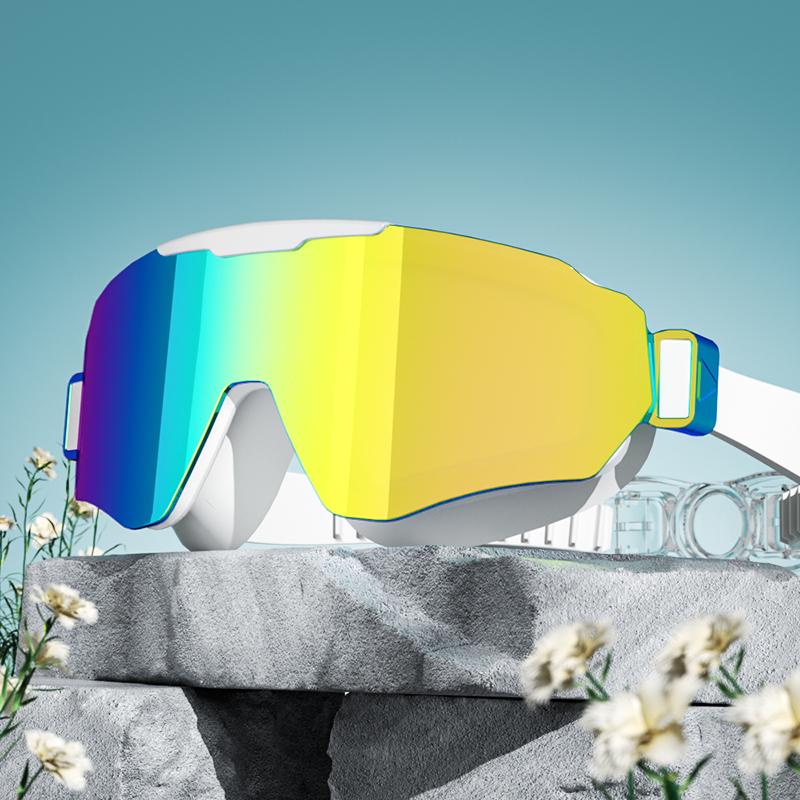 Новые стильные плавательные очки с большой оправой и защитой от ультрафиолета, водонепроницаемые очки для плавания HD Vision для взрослых мужчин и женщин