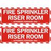 Fire Sprinkler Riser Room Signs Authorized Personnel Only 9” x 3” Fire Sprinkler Room Signs, Riser Room Sign for Office Home Business,