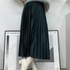 New ArrivAls Open Run TAtAr Women A Line Skirt pleAts dArk Green