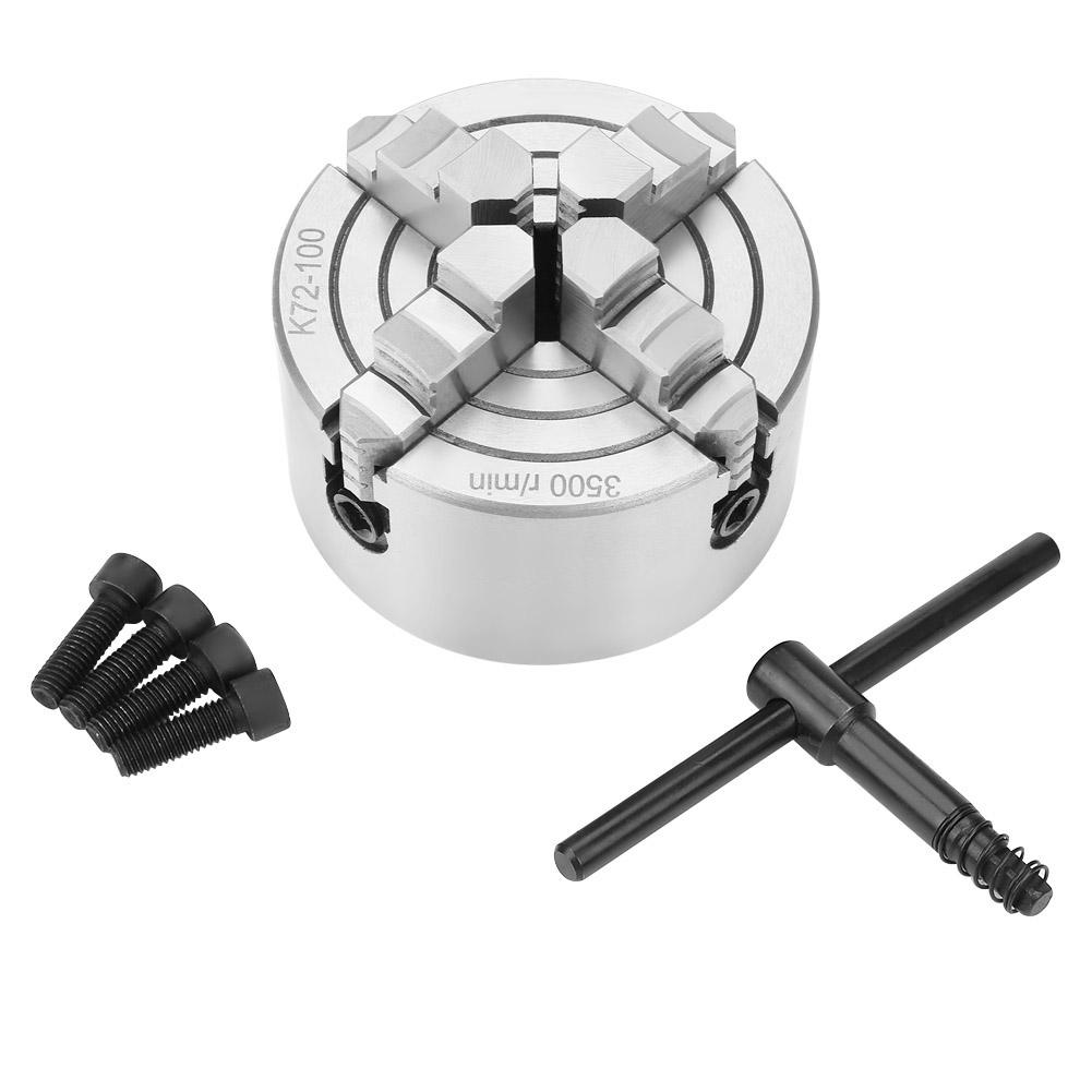 4inch SANOU K72 100 4 Jaw Independent Reversible Metal Lathe Chuck Turning Machine Accessories