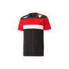 Puma Ferrari Racing Series Color Block Logo Print Crew Neck Pullover Short Sleeve T-Shirt Unisex Tops Black 538159-01