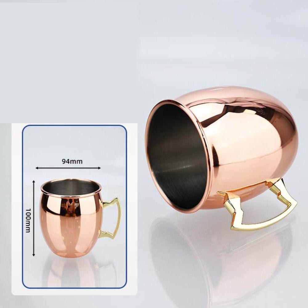 500ml Pure Copper Cup Moscow Mule Handcrafted Mug Cup Hammered Thickened Drum Cup Mules Cocktails Coffee Beer